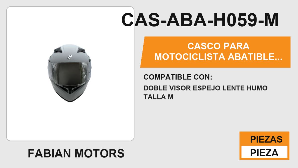 CASCO PARA MOTOCICLISTA  ABATIBLE  SILVER FANG  HALF® CERTIFICADO DOT (PINLOCK)