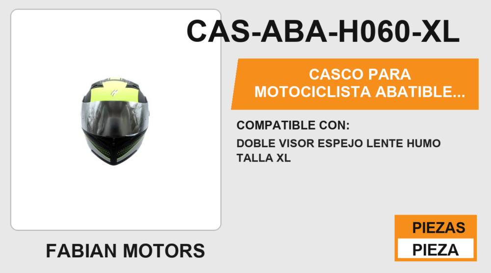 CASCO PARA MOTOCICLISTA ABATIBLE BLACK SPORTER HALF® CERTIFICADO DOT (PINLOCK)