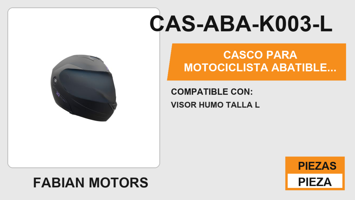 CASCO PARA MOTOCICLISTA  ABATIBLE  ECOP  KR® SIN CERTIFICACIÓN