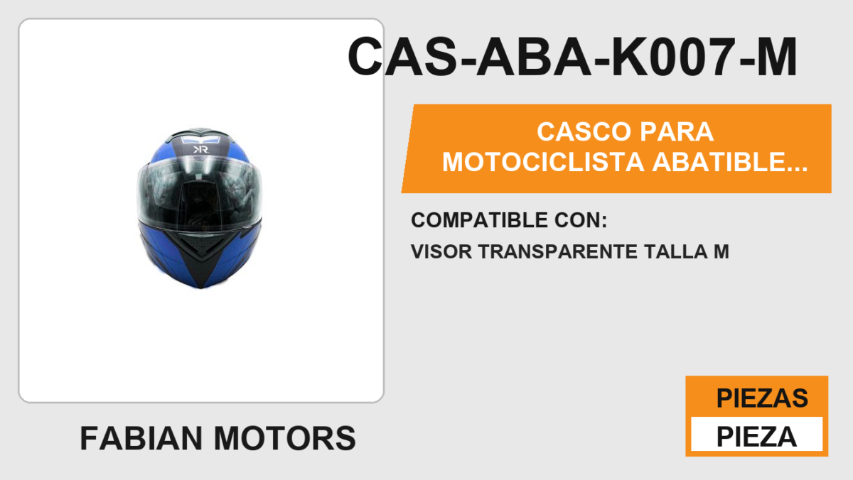 CASCO PARA MOTOCICLISTA  ABATIBLE  BLUE LINE  KR® SIN CERTIFICACIÓN