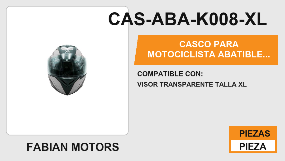 CASCO PARA MOTOCICLISTA  ABATIBLE  WHITE LINE  KR® SIN CERTIFICACIÓN
