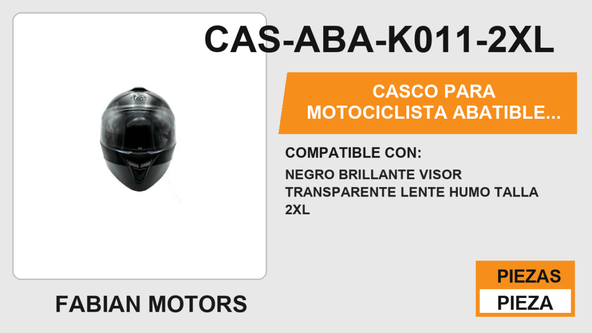 CASCO PARA MOTOCICLISTA  ABATIBLE  KR® SIN CERTIFICACIÓN
