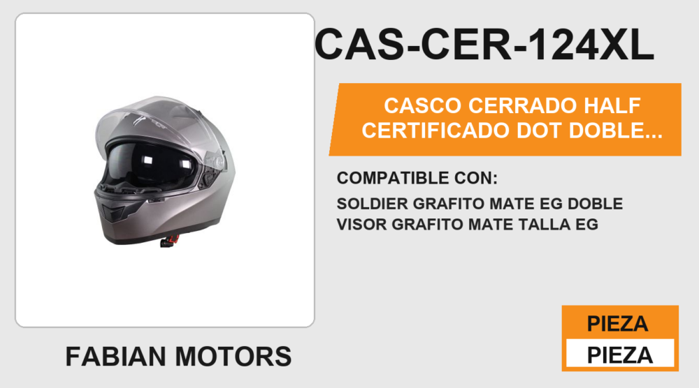CASCO CERRADO SOLDIER CERTIFICADO " DOT "