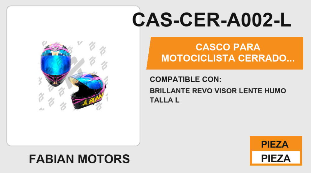 CASCO CERRADO FURY BUNNY CERTIFICADO " DOT "