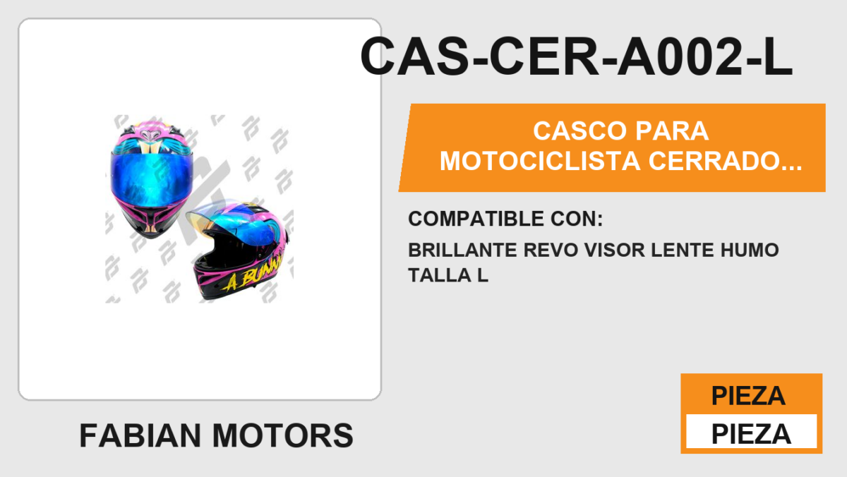 CASCO CERRADO FURY BUNNY CERTIFICADO " DOT "