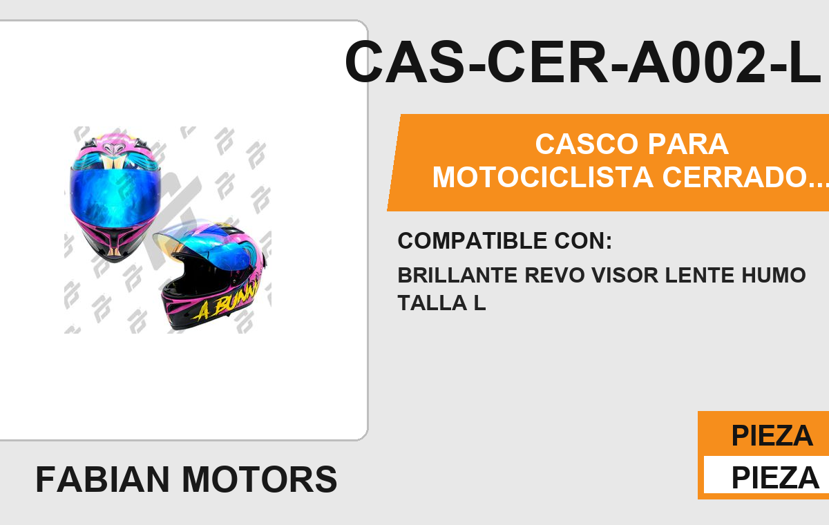 CASCO CERRADO FURY BUNNY CERTIFICADO " DOT "