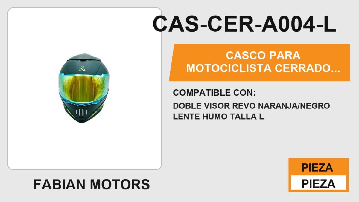 CASCO PARA MOTOCICLISTA CERRADO ELEGANT CERTIFICADO DOT