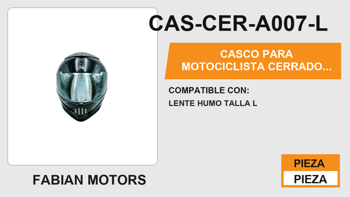 CASCO PARA MOTOCICLISTA CERRADO NEGRO BRILLANTE ECLIPSE-X  A-HELMET® CERTIFICADO DOT
