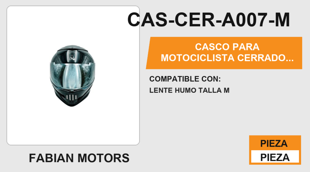 CASCO PARA MOTOCICLISTA CERRADO NEGRO BRILLANTE ECLIPSE-X  A-HELMET® CERTIFICADO DOT