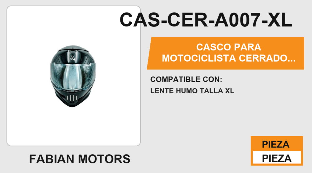 CASCO PARA MOTOCICLISTA CERRADO NEGRO BRILLANTE ECLIPSE-X  A-HELMET® CERTIFICADO DOT