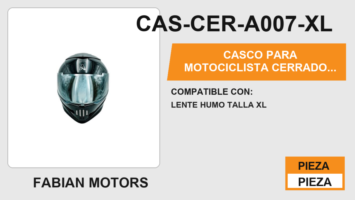 CASCO PARA MOTOCICLISTA CERRADO NEGRO BRILLANTE ECLIPSE-X  A-HELMET® CERTIFICADO DOT