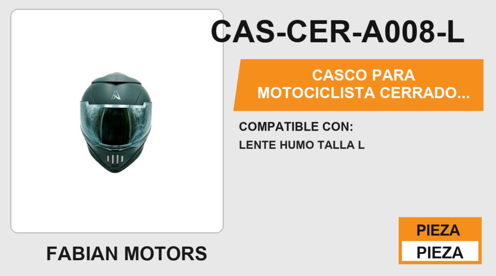 CASCO PARA MOTOCICLISTA CERRADO NEGRO MATE NOCTURNE  A-HELMET® CERTIFICADO DOT
