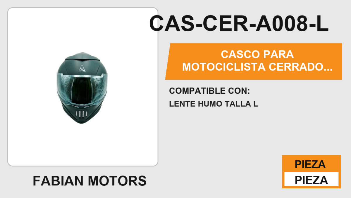 CASCO PARA MOTOCICLISTA CERRADO NEGRO MATE NOCTURNE  A-HELMET® CERTIFICADO DOT