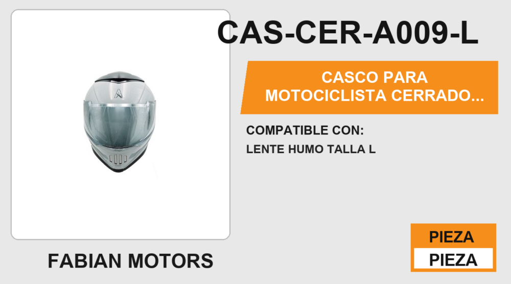 CASCO PARA MOTOCICLISTA CERRADO GRIS BRILLANTE TITANIUM-X  A-HELMET® CERTIFICADO DOT