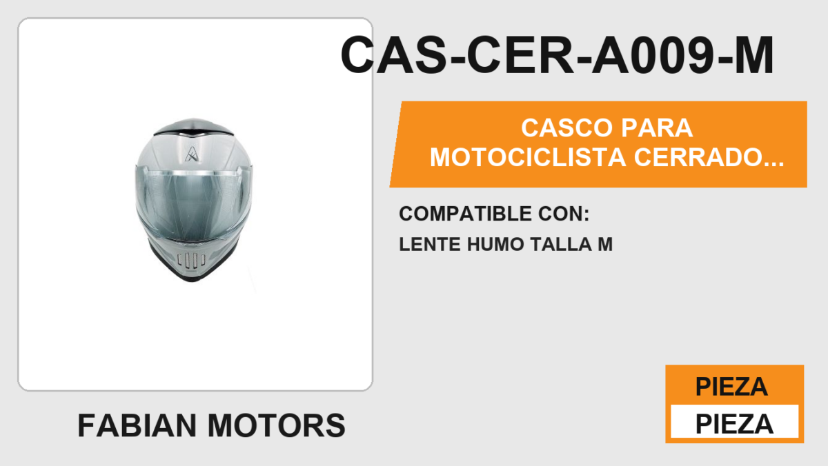 CASCO PARA MOTOCICLISTA CERRADO GRIS BRILLANTE TITANIUM-X  A-HELMET® CERTIFICADO DOT