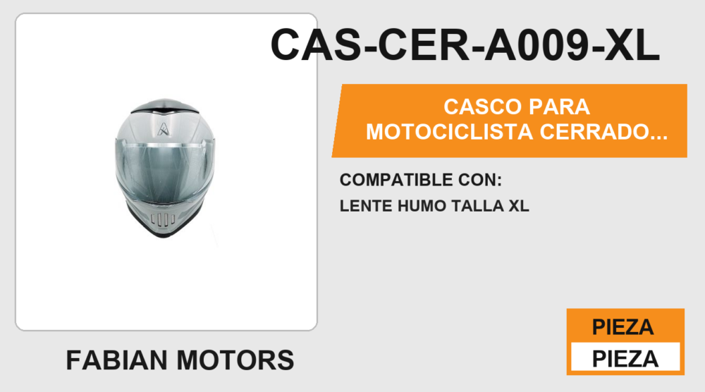 CASCO PARA MOTOCICLISTA CERRADO GRIS BRILLANTE TITANIUM-X  A-HELMET® CERTIFICADO DOT