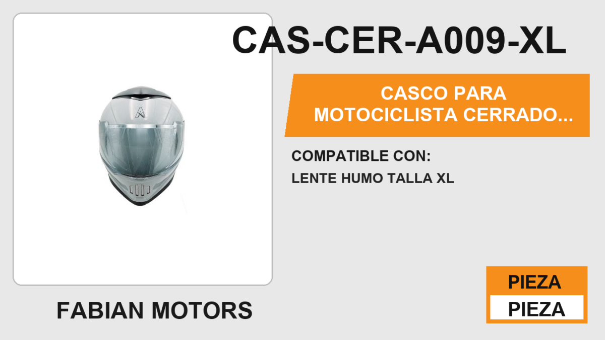 CASCO PARA MOTOCICLISTA CERRADO GRIS BRILLANTE TITANIUM-X  A-HELMET® CERTIFICADO DOT
