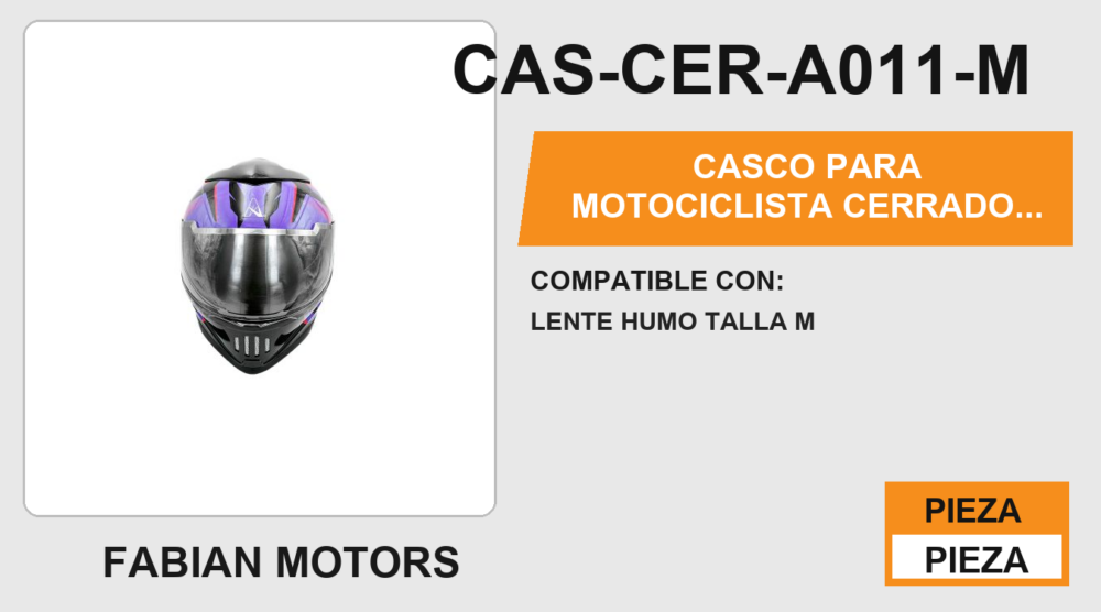 CASCO PARA MOTOCICLISTA CERRADO  PURPLE ZION  A-HELMET® CERTIFICADO DOT