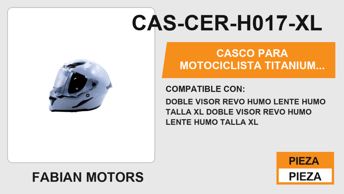 CASCO PARA MOTOCICLISTA TITANIUM CERRADO HALF® CERTIFICADO ECE-22.06