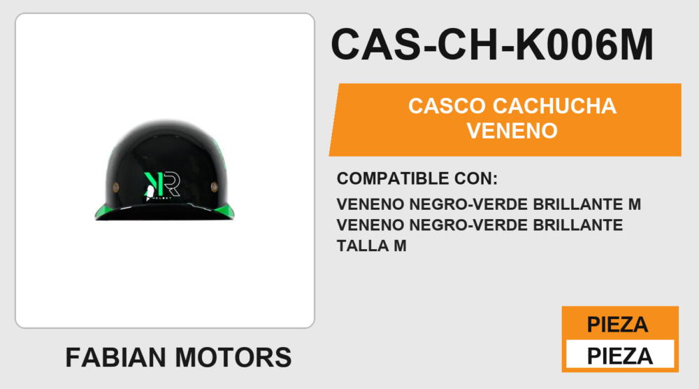CASCO CACHUCHA VENENO