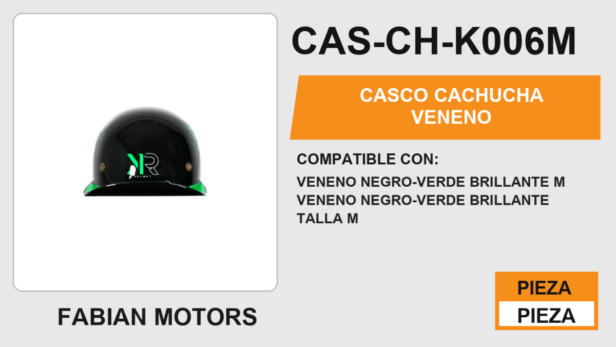 CASCO CACHUCHA VENENO