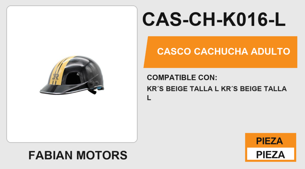 CASCO CACHUCHA ADULTO