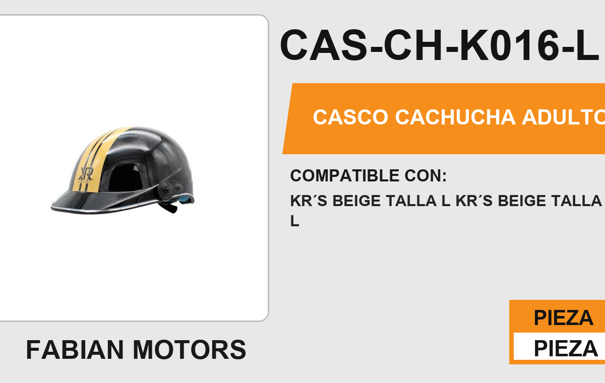 CASCO CACHUCHA ADULTO
