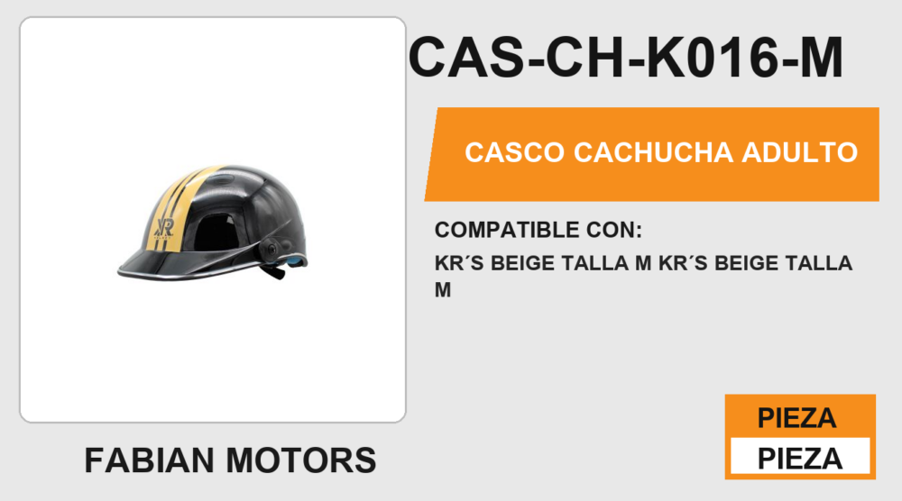 CASCO CACHUCHA ADULTO