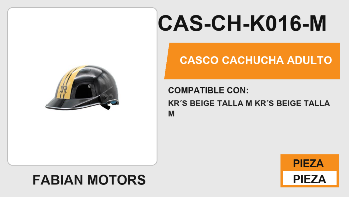 CASCO CACHUCHA ADULTO