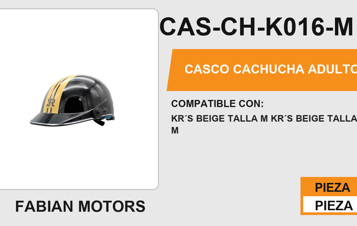 CASCO CACHUCHA ADULTO