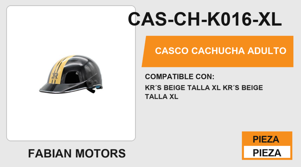 CASCO CACHUCHA ADULTO