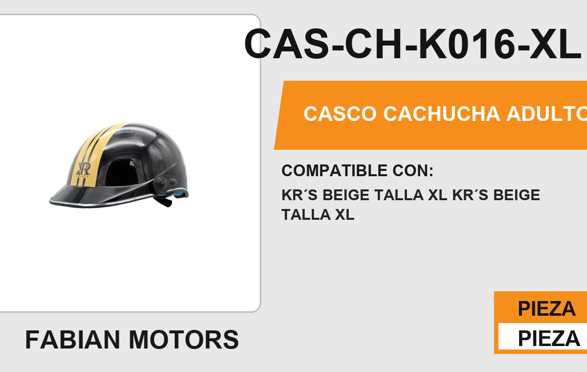 CASCO CACHUCHA ADULTO