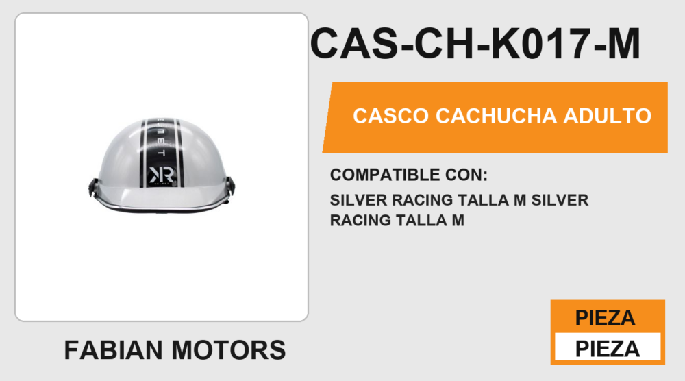 CASCO CACHUCHA ADULTO