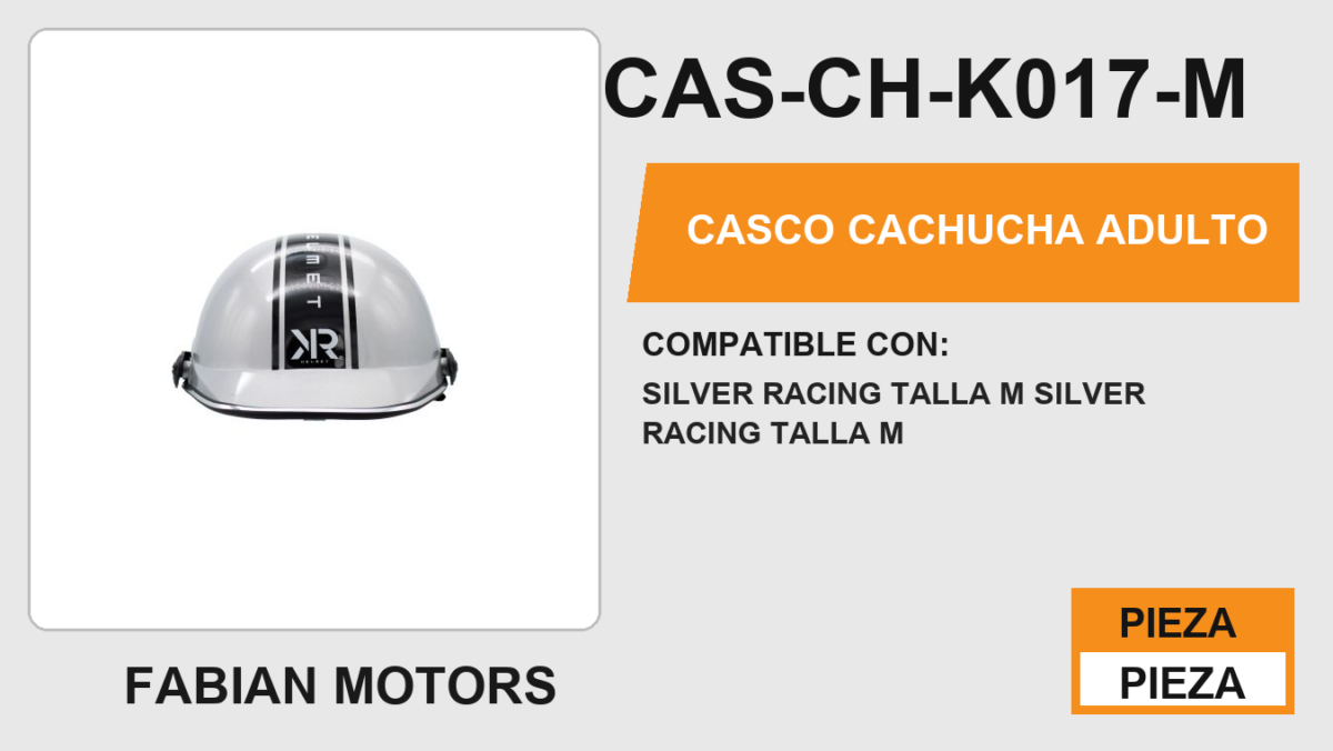 CASCO CACHUCHA ADULTO