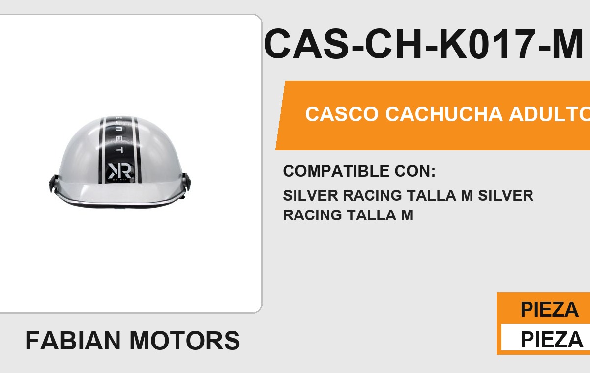 CASCO CACHUCHA ADULTO
