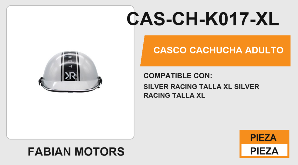 CASCO CACHUCHA ADULTO