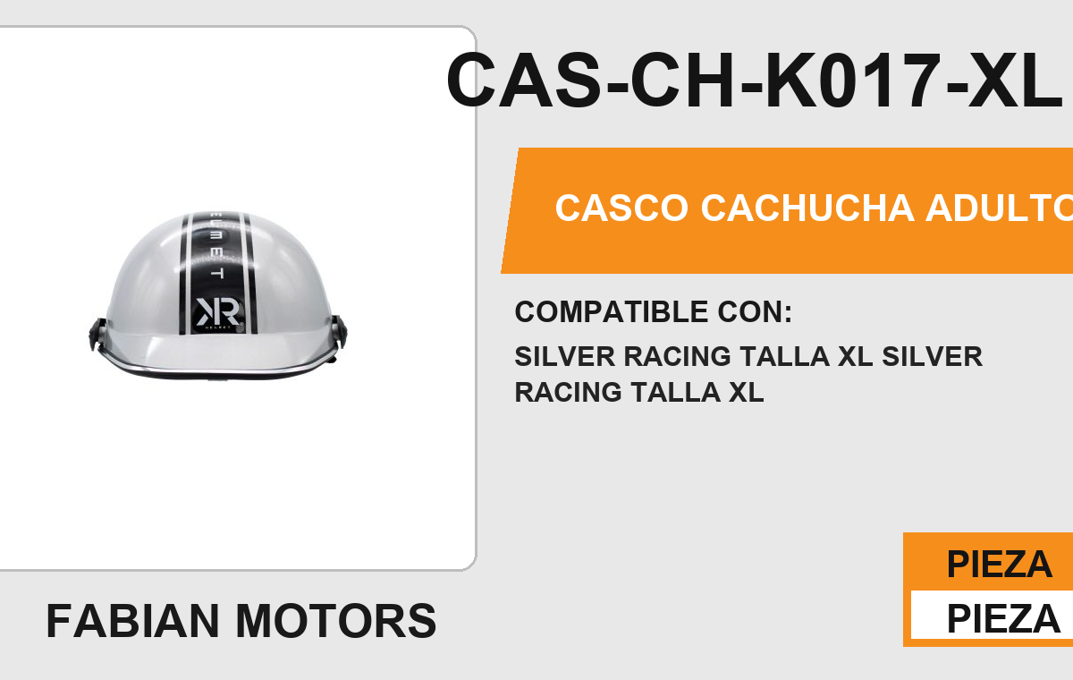 CASCO CACHUCHA ADULTO