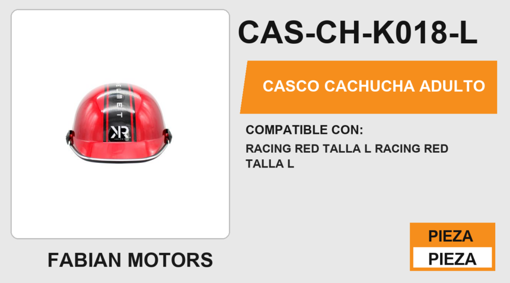 CASCO CACHUCHA ADULTO