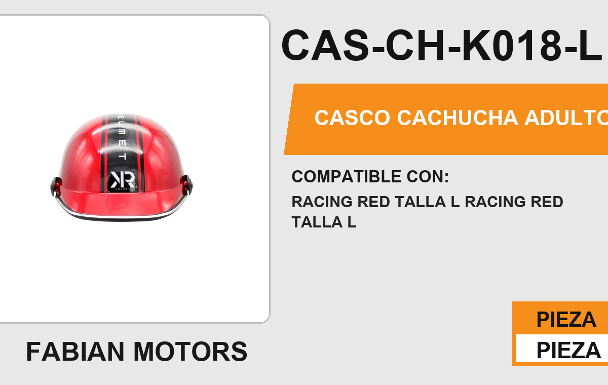 CASCO CACHUCHA ADULTO
