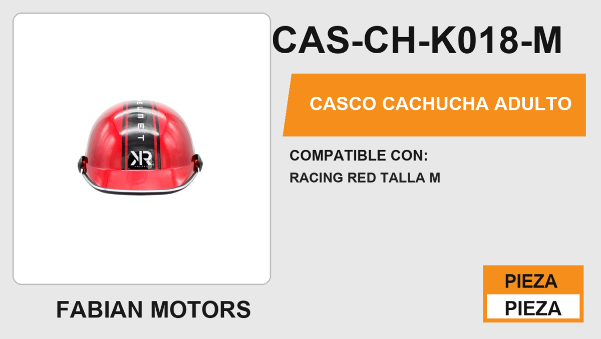 CASCO CACHUCHA ADULTO