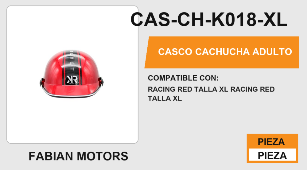 CASCO CACHUCHA ADULTO