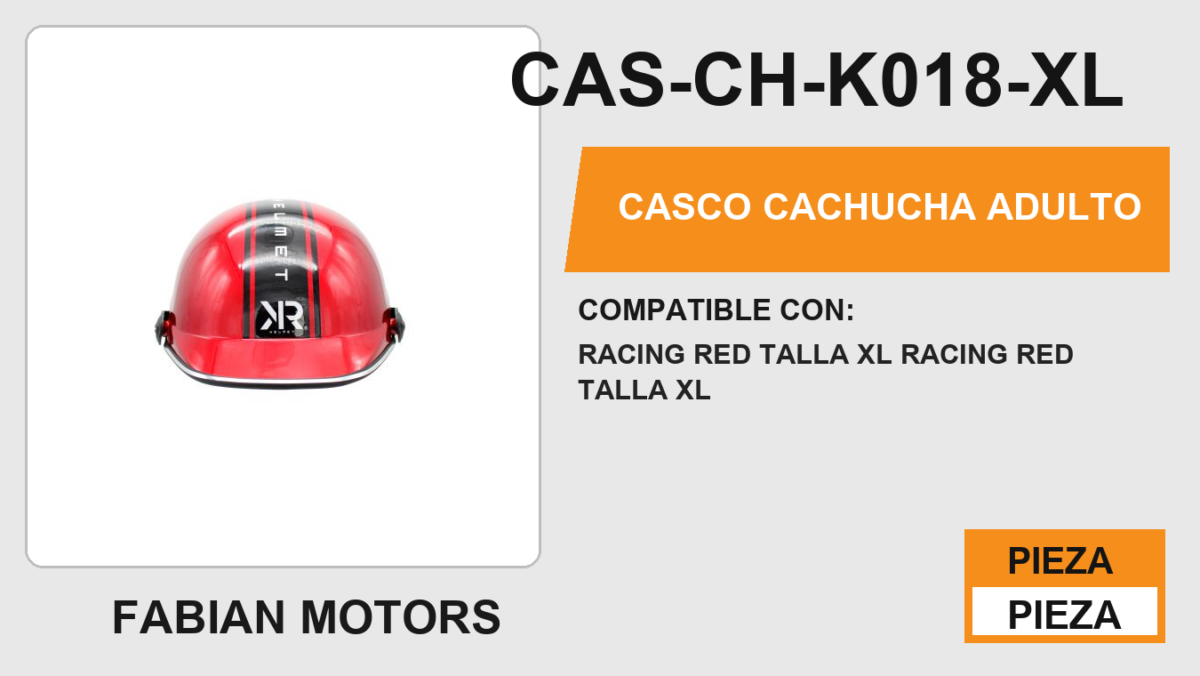 CASCO CACHUCHA ADULTO