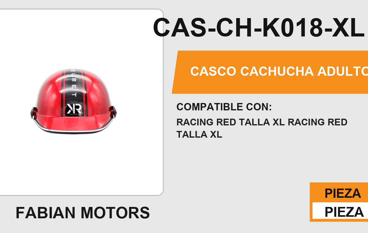 CASCO CACHUCHA ADULTO