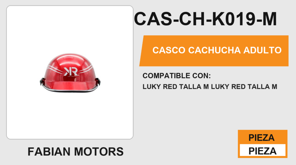 CASCO CACHUCHA ADULTO