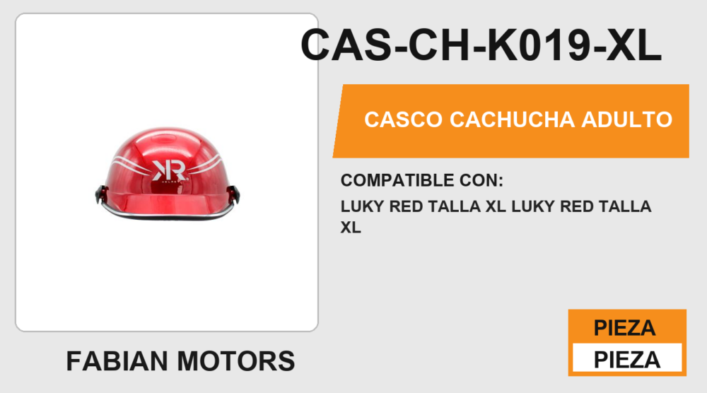 CASCO CACHUCHA ADULTO