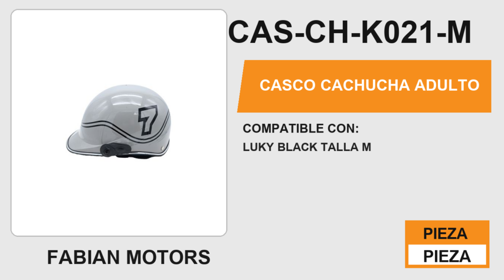 CASCO CACHUCHA ADULTO
