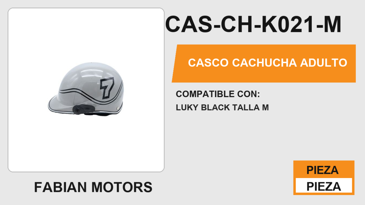 CASCO CACHUCHA ADULTO