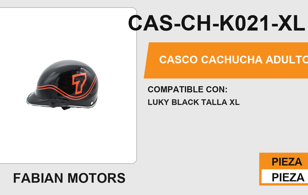 CASCO CACHUCHA ADULTO