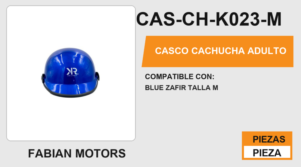 CASCO CACHUCHA ADULTO