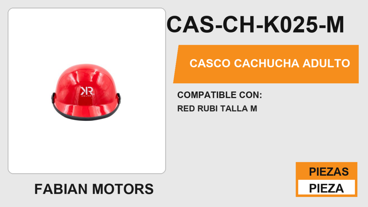 CASCO CACHUCHA ADULTO